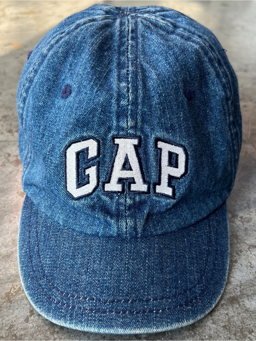 Vintage 2003 Baby Gap Denim Baseball Cap Hat 100% Cotton Size 3-4 Years